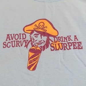 Vintage Blue Pirate Slurpee T-shirt!